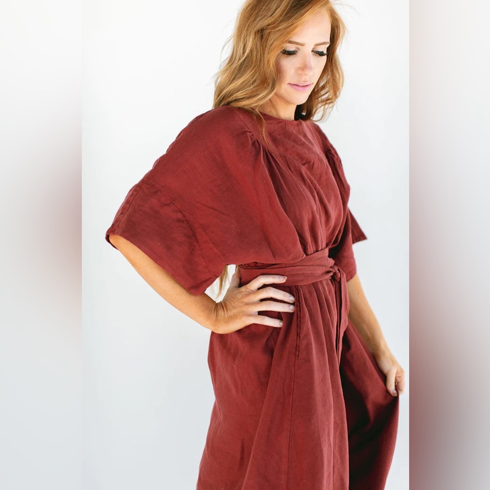 Suunday Ema Dress in Red Pear